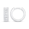 Thumbnail Image 3 of Diamond Huggie Hoops 1/3 ct tw 10K White Gold