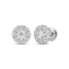 Thumbnail Image 1 of Multi-Diamond Circle Stud Earrings 1/2 ct tw 14K White Gold