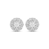 Thumbnail Image 2 of Multi-Diamond Circle Stud Earrings 1/2 ct tw 14K White Gold