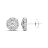 Thumbnail Image 3 of Multi-Diamond Circle Stud Earrings 1/2 ct tw 14K White Gold