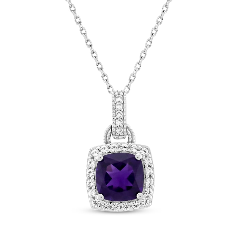 Cushion-Cut Amethyst & White Lab-Created Sapphire Doorknocker Gift Set ...