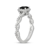 Thumbnail Image 5 of Neil Lane Princess-Cut Black Diamond & White Diamond Engagement Ring 1-1/5 ct tw 14K White Gold