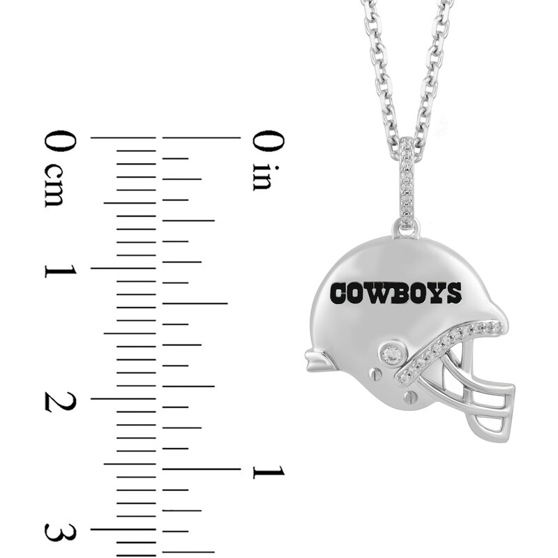 Dallas Cowboys Enamel Pendant 5/8in Sterling Silver SS010COW