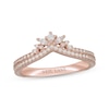 Thumbnail Image 1 of Neil Lane Premiere Marquise & Round-Cut Diamond Chevron Anniversary Band 3/8 ct tw 14K Rose Gold