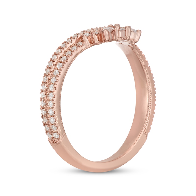 Main Image 2 of Neil Lane Premiere Marquise & Round-Cut Diamond Chevron Anniversary Band 3/8 ct tw 14K Rose Gold