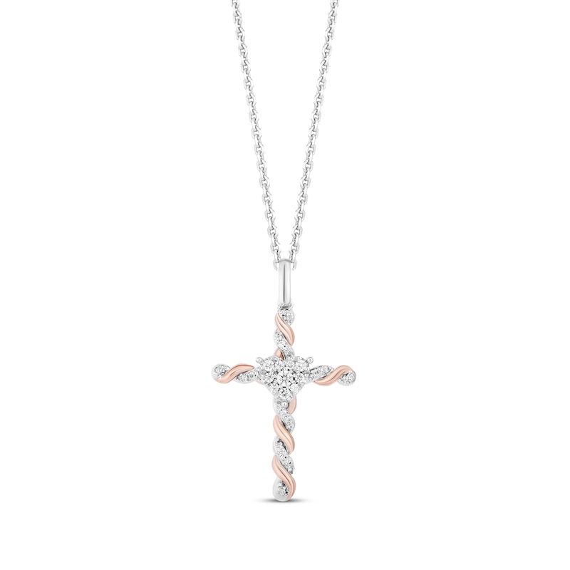 Tiny Cross Necklace, Women Silver Filled Polished Faith Necklace