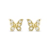 Thumbnail Image 2 of Children's Cubic Zirconia Butterfly Stud Earrings 14K Yellow Gold