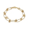 Thumbnail Image 1 of Hollow Love Knot Link Bracelet 10K Yellow Gold 7.5&quot;