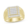 Thumbnail Image 1 of Men's Multi-Diamond Center Grid Ring 1/2 ct tw 10K Yellow Gold