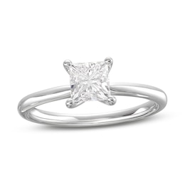 Lab-Grown Diamonds by KAY Princess-Cut Solitaire Engagement Ring 1 ct tw 14K White Gold (F/SI2)