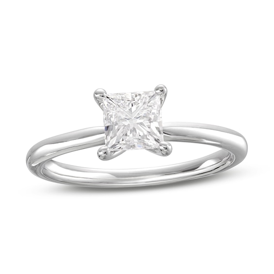 Lab-Created Diamonds by KAY Princess-Cut Solitaire Engagement Ring 1 ct tw 14K White Gold (F/SI2)