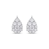 Thumbnail Image 2 of Diamond Teardrop Stud Earrings 1/2 ct tw 10K White Gold