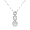 Thumbnail Image 1 of Diamond Three-Stone Drop Necklace 5/8 ct tw 14 White Gold 18&quot;