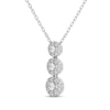 Thumbnail Image 2 of Diamond Three-Stone Drop Necklace 5/8 ct tw 14 White Gold 18&quot;