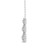 Thumbnail Image 3 of Diamond Three-Stone Drop Necklace 5/8 ct tw 14 White Gold 18&quot;