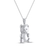 Thumbnail Image 2 of Teddy Bear Jewelry Collection Honoring St. Jude Diamond Necklace 1/20 ct tw Sterling Silver 18&quot;