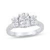 Thumbnail Image 0 of Lab-Created Diamonds by KAY Oval-Cut Three-Stone Engagement Ring 2 ct tw 14K White Gold