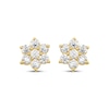 Thumbnail Image 1 of Children's Cubic Zirconia Flower Stud Earrings 14K Yellow Gold