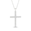 Thumbnail Image 1 of Diamond Cross Necklace 1/3 ct tw 10K White Gold 18&quot;