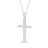 Thumbnail Image 2 of Diamond Cross Necklace 1/3 ct tw 10K White Gold 18&quot;