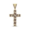 Thumbnail Image 1 of Men's Brown Diamond Cross Charm 1/2 ct tw 10K Yellow Gold