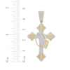 Thumbnail Image 3 of Men's Baguette & Round-Cut Diamond Cross & Praying Hands Charm 3/4 ct tw 10K Yellow Gold