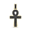 Thumbnail Image 1 of Men's Black Diamond Ankh Cross Charm 1/2 ct tw 10K Yellow Gold