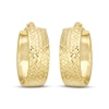 Thumbnail Image 2 of Italian Brilliance Diamond-Cut Hoop Earrings 14K Yellow Gold