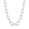 Thumbnail Image 1 of Solid Large Paperclip Chain Necklace Stainless Steel 24&quot;