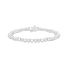 Thumbnail Image 1 of Lab-Grown Diamonds by KAY Bezel-Set Diamond Bracelet 4 ct tw 10K White Gold 7&quot;