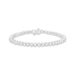 Lab-Grown Diamonds by KAY Bezel-Set Diamond Bracelet 4 ct tw 10K White Gold 7&quot;