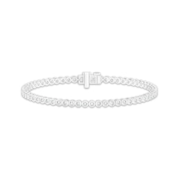 KAY Lab-Grown Diamonds Bezel-Set Diamond Bracelet 2 ct tw 10K White Gold 7&quot;