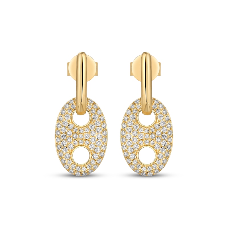 Main Image 2 of STUDIO BY KAY Diamond Mariner Link Drop Earrings 3/4 ct tw 10K Yellow Gold