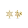 Thumbnail Image 1 of Diamond Snowflake Stud Earrings 1/4 ct tw 10K Yellow Gold