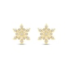 Thumbnail Image 2 of Diamond Snowflake Stud Earrings 1/4 ct tw 10K Yellow Gold