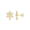 Thumbnail Image 3 of Diamond Snowflake Stud Earrings 1/4 ct tw 10K Yellow Gold