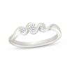 Thumbnail Image 1 of Lab-Grown Diamonds by KAY Round-Cut Three-Stone Bypass Promise Ring 1/5 ct tw Sterling Silver