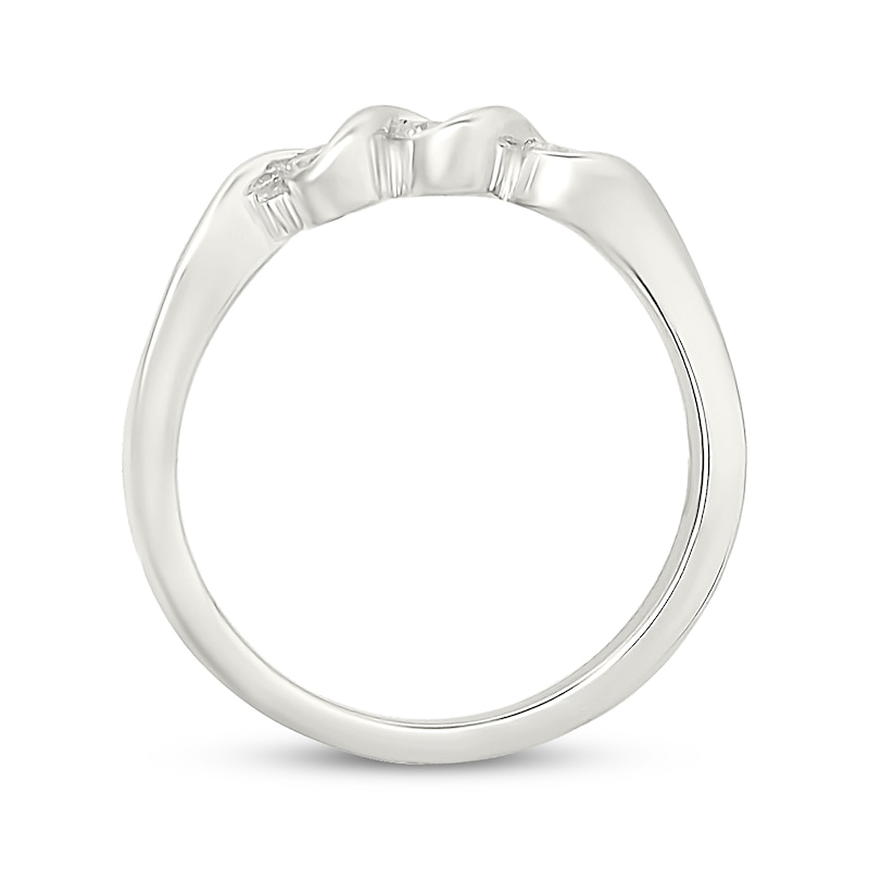 Main Image 3 of Lab-Grown Diamonds by KAY Round-Cut Three-Stone Bypass Promise Ring 1/5 ct tw Sterling Silver