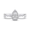 Thumbnail Image 3 of Multi-Diamond Pear-Shaped Halo Promise Ring 1/5 ct tw Sterling Silver