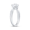 Thumbnail Image 2 of Now + Forever Multi-Diamond Oval Frame Engagement Ring 1/2 ct tw 10K White Gold