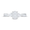 Thumbnail Image 3 of Now + Forever Multi-Diamond Oval Frame Engagement Ring 1/2 ct tw 10K White Gold