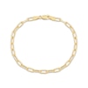 Thumbnail Image 1 of Charmed Memories Paperclip Chain Bracelet 3.5mm Hollow 10K Yellow Gold 7.5&quot;