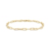 Thumbnail Image 2 of Charmed Memories Paperclip Chain Bracelet 3.5mm Hollow 10K Yellow Gold 7.5&quot;