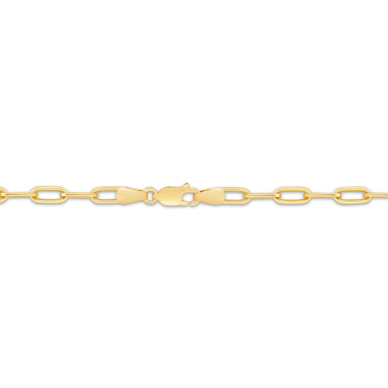 Main Image 3 of Charmed Memories Paperclip Chain Bracelet 3.5mm Hollow 10K Yellow Gold 7.5&quot;