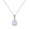 Thumbnail Image 2 of Tanzanite & Diamond Round-Cut Necklace 1/20 ct tw Sterling Silver 18&quot;