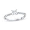 Thumbnail Image 1 of Certified Princess-Cut Diamond Engagement Ring 3/4 ct tw Platinum