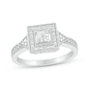 Thumbnail Image 1 of Diamond Art Deco-Style Square Promise Ring 1/20 ct tw Sterling Silver