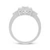 Thumbnail Image 3 of Diamond Art Deco-Style Square Promise Ring 1/20 ct tw Sterling Silver