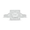 Thumbnail Image 4 of Diamond Art Deco-Style Square Promise Ring 1/20 ct tw Sterling Silver