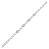 Thumbnail Image 2 of Diamond Cushion-Shaped Link Station Bracelet 1/2 ct tw Sterling Silver 7.25&quot;